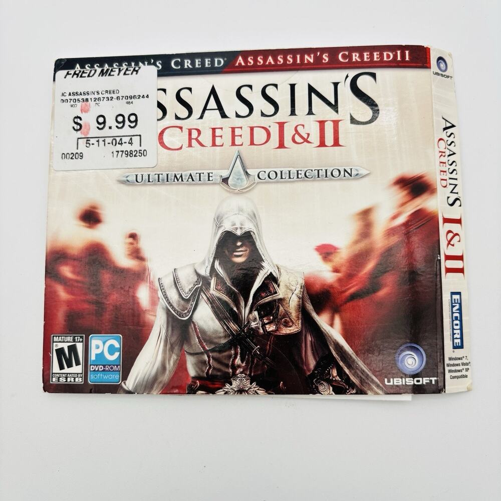 Assassins Creed 1 & 2 Ultimate Collection PC Video Game. Very Good Condition